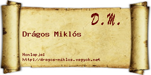 Drágos Miklós névjegykártya