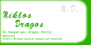 miklos dragos business card